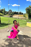 I purchased this dress for my birthday. I sized up. Usually, I'm a M/L but went with an XL for a loose fit and I'm glad I did it I'm pretty busty and there was plenty of room and I was soo comfortable. I wore it with heels and it was a bit long but not too bad. - Laura P.