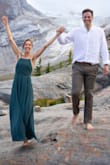 Ordered this dress for my elopement. It was super comfy, and I felt great wearing it. I'm a little small in the chest so I used a stick-on bra, but with that, the dress fit was spot-on for our barefoot wedding. I didn't need any adjustments. So nice to find a dress that's long enough for once! - Heidi B.