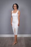 Love the dress and it looked great. I ordered an x-small and small. I chose to keep the small and got it tailored because it was a bit loose in the bust and straps.. It would've been fine but it was for a photoshoot and I didn't want the straps to look loose. - Malia G.