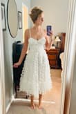 This dress fits perfectly! I love the little butterfly details. It makes me feel beautiful. I'm wearing this to my own bridal shower. :) - Meghan C.