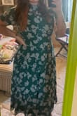 I love the color and look of this dress! The only thing is I have thicker arms so the top of the dress is a little tight on the sleeves but nothing unreasonable! - Gianna C.