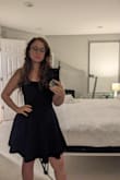 A really cute, comfy dress you can scale up or down, formal-wise, with shoes/jewelry/etc. It's a nice sturdy fabric and I love how the skirt falls. Plus, it's a dress whose back actually doesn't dip so low I can't wear a bra! It's short but not scandalous. It fits true to size, super flattering. I got a bunch of compliments. - EMILY S.