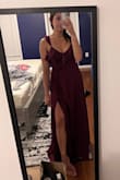 Excited to wear this to my friend's wedding. It's a little long but I'll be wearing heels anyway. - Roma M.