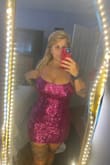I love this dress! It's so sparkly and beautiful. Definitely form-fitting but it hugs in all the right places. It is a bit short but I'm 5'2" so it works. Just be careful if you have a really big butt or you're really tall. I have an hourglass shape and it looks really gorgeous. You must definitely be willing to show off your curves if you want to wear this! - Kaylee Z.