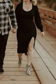 Wore this dress for my engagement photos, and it was perfect!!! So flattering, stretchy and looked great!! - Talyah I.