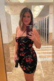 I wore this dress for a nice dinner in Vegas. I don't have a large chest so I just went braless, which made things easier with the open back. It's VERY stretchy! Which I liked. It's also shorter than I thought it would be though, even though I'm only 5'2, so just a heads up to the taller women. I got several compliments from strangers, it's pretty pattern makes it a little more fun than just a plain little black dress! - Caitlyn B.