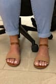 Understated, classy, and comfortable from the first time I put them on, I  love these sandals more than I thought I would. considering getting them in other colors just based on how nice they look with outfits and how comfortable they are. Rarely are nice-looking sandals or shoes this comfortable from the start. The leather is really nice quality and so soft, my foot doesn't slide around, and it offers a bit of support, better than other flat sandals/flip flops - Lindsay F.