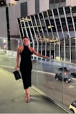 I loved the fabric of this dress. It was super comfortable. Shows a bite of side boob, but I loved the cut of top. - Dawn B.