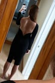 This dress was perfect for a wedding I attended. The midi length and covered front are classy but the open back makes the dress sexy & makes a statement. It fits snugly, but there is also enough room to allow for a pregnant belly lol. - Megan B.