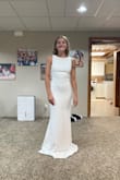 I ordered this dress and a few others to try on as a reception dress for my wedding. I liked it, but it wasn't my favorite. The front was great, but I didn't love the back and the seams on the butt area. - Alexa T.
