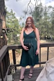 Fits slightly tighter than expected. I think [it is] just because it has zero stretch. But overall comfortable and super pretty! - Jilian C.