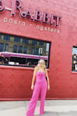 Purchased for a pink-themed bachelorette party. Absolutely adorable and very flattering. The top was a little loose, but I didn't have time to have it taken in. Love this outfit! - Nadine V.