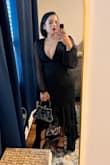 This dress was absolutely stunning. It fits perfectly all around. I received so many compliments. The photo does not do the dress justice. It was a bit long for me (even with 3.5-inch heels) but I am short. I bought a U plunge body shaper to wear with it. The girls were secure. - Cesarina G.