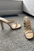 I ordered these heels for an upcoming wedding (as a guest), and they are the perfect nude heels! I'm normally a 7.5, but I ordered an 8 for extra room. It was the best choice I think. They're easy to walk in and not terribly uncomfortable (because what heel is comfortable lol). - Kayleigh A.