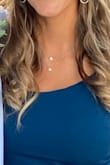 This necklace was a beautiful accessory. However, it did twist and tangle the two chains fairly easily - Ashley H.