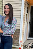 I love this top! The color and fit are perfect. It has a zipper on the side too. - Kristen D.