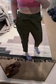 I loved these. The material is on the thin/soft side and it has a single hook closure so they definitely don't seem super heavy-duty. The fit is nice and the tie in front hides my little belly pooch. I ordered a size 8 and feel they fit true to size. - Aubrey Y.