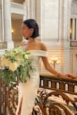 This dress was perfect for my wedding day I felt like real life Cinderella. It was easy to move around. It was meant to be for me, all my guests love this dress. It is so comfortable, classy, and sleek. Price is reasonable, the fabric is easy to move around in. - Paweena B.