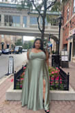 This dress was fabulous!! I've never felt more gorgeous. Surprisingly easy to wear for 12+ hours; ate, drank, and danced with ease and comfort. Using the restroom was not ideal, with all the heavy fabric, it was a lot to hold up, but managed it anyway. Happy that it's machine washable, will definitely wear it again. - Heather H.