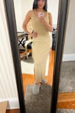 I like this dress, I'm 5'6" is good, not too long, is perfect with boots and sneakers. I'm curvy and it fits nicely and is soft. - Stephanya R.