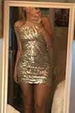 This dress is so cute! it's very flattering and it's the perfect length. the only thing is that it's a little tight on the armpit area. but other than that, beautiful, and I love it! - Bella S.