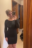 The dress is very stretchy and smooth. I thought it would itch but it surprisingly doesn't! The silver sparkles are more visible in person than in the picture, but they are super pretty. - Brooklyn B.