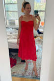 It was too big to be flattering. The bust was too loose, and in general, it just kind of hung on me. It had potential, but I also think the bustier style might not work well for a smaller chest. - Katie G.