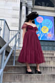 I wore this as a guest to a black tie wedding. I received lots of compliments! The dress is very romantic and flowy. It was very comfortable too. - Sophia P.