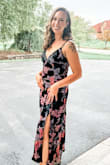 This dress was so flattering and hid all the right places! After having 3 babies, it's hard to find something I truly feel beautiful in, and this dress was everything. Run and get this! It was a little big in the top area, but I wouldn't size down. - Melanie S.