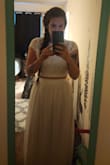 This was the first dress I saw and fell in love with. After searching the internet for hours, I kept coming back to this one. I was nervous about sizing in reviews and unsure of what size to get. I decided to go with a medium, and it fits perfect. Can not wait to wear this on my wedding day. - Melissa O.