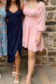 Super cute. Very light and airy for a spring wedding. A bit tight in the rib area but a small one would be too big. - Jacqueline B.