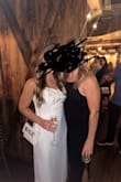I'm completely in love with this dress. I wore it to my rehearsal dinner and received so many compliments! I purchased a medium which fit fine, but it was a bit loose. My body shape falls right between a small and a medium, so I ordered up with this dress. The medium looked good, but if I had time, I probably would have gotten the small so it hugged a little more. I would base ordering on how loose/tight you like your clothes to fit! - Kelly C.