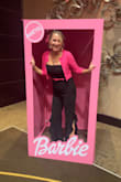 Loved this fun jumpsuit that I paired with some pink for a Barbie party! I did end up adding straps to mine so that it would stay up all night for dancing! - Susan D.