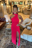 Loved this dress, got so many compliments at the wedding. One thing to keep in mind if you are busty like me is that it's a lot of side boob and you will have to keep adjusting the dress. Perfect length for my 5'5 height. Buy this beauty! - Loyanne W.