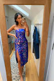First off, love this dress and nothing could stop me from wearing it. I originally ordered an xs, but it was fairly tight around the chest and hips- did not pass the sitting test. So I ordered it again in a small, and it was too loose around the waist/chest. I had to get it altered, but it was worth the hassle. - Vidavanh X.