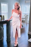 This dress was stunning. It was very comfortable and the material was of great quality. Not see-through. - Chasity C.