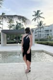 I wore this on our honeymoon. I don't know who loved it more me or my husband. Perfect amount of stretch and and length. I purchased the green originally and loved it so much that I got it in black as well. - Cheyenne B.