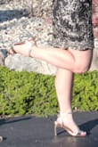 I don't think I have particularly narrow feet - but not wide either. As the pic shows, my feet slid down a lot with actual wear, so I should have ordered a 6. I'll try to adjust the fit for next time with some foam in the toe strap maybe. Didn't wear them long but pretty comfortable. - Traci B.