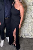 I purchased this dress for my friend's wedding. I had a baby 6 months ago so I was a little unsure of my size. I purchased a small and I'm 5'2" and about 120 pounds. I was wearing heels, I could have gotten it hemmed a little shorter but didn't have enough time. It just touched the floor once I had my heels on. I love that this dress is simple and plain but very pretty. It can be dressed up with accessories and shoes. I got so many compliments on this dress. I would recommend it. Also, customer service with Lulus was amazing. I had a small issue and they went above and beyond for me. Will be ordering from here again. - Destiny