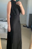 Such a classy and well-designed dress. I didn't give it 5 stars just because it can wrinkle easily. It fits well and can accommodate any chest size. - Miranda K.