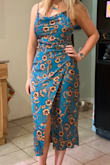 This dress (in this color/pattern) was on sale for $30 but only left in an extra small, according to the size chart I would be a small (size 4 in American Eagle jeans) but the XS fits really well with even room to spare, if you're leaning one size or another I would recommend the smaller size. - Alix B.