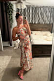 I am in looooove with this dress. LuLus stuff typically tends to run a little big on me, so I went with a small and it fits just perfectly. I'm pretty broad in the shoulder region and the neckline is super flattering for that. I also struggle with things being long enough, and this dress is the perfect length, and I can still wear heels. - Chelsea B.