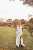 This dress was absolutely perfect for our South GA outdoor wedding in September! I didn't have to alter one thing on this gown. I love how it's a little loose in the tummy area, yet hugged all my curves. It was extremely light and comfortable! - Brianna J.