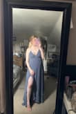 The color is stunning and just as pictured. The dress itself has a little bit of weight to it, but when it's on you can't tell. The quality of the material is incredible and I cannot wait to wear it in a few weeks! - Leya M.