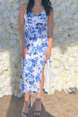 I bought this for my wedding shower, and the fit was perfect! Love the leg slit. - Amanda S.
