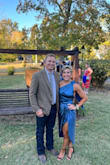 I loved this dress! I am 5'4" and athletically built with a smaller waist and bigger hips. I weigh 135. I ended up changing to xs because of my smaller chest but I would say this dress is true to size. It wraps around to adjust to your waist size. Very comfortable and sleek looking! - Amanda O.