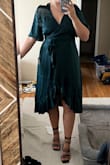 This is the dress I decided to keep for the wedding I'm going to. It's a safe choice, flattering, great length, beautiful color. - Maggie S.