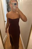 Sensational Beauty Plum Purple Strapless Maxi Dress