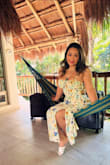 I'm 5'6, between 165 to 170 pounds normally, and 36DDD and 38DDD bra size. I wore this for vacation in Cancun, no bra! No problem! I received many compliments on it; it was very comfortable and very fresh! Perfect! - Angelica K.