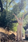 This is a beautiful set that is both comfortable and beautiful. It could be dressed up with jewelry and heels or dressed down. I ended up dancing in it for 90 minutes straight (and as a professional ballerina I can really kick my legs up), and it was amazing to dance in. I love this so much. Could be worn to the beach, but really it's nicer than just a cover-up, and I will wear it out and about anywhere. - Erin P.